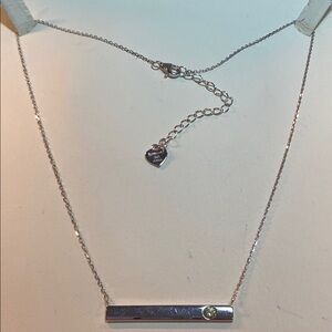 Hallmark Sterling Silver Necklace with Bar Pendant